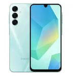 Refurbished Samsung Galaxy A16 SIM free smartphone displaying its front screen with app icons and a sleek design.