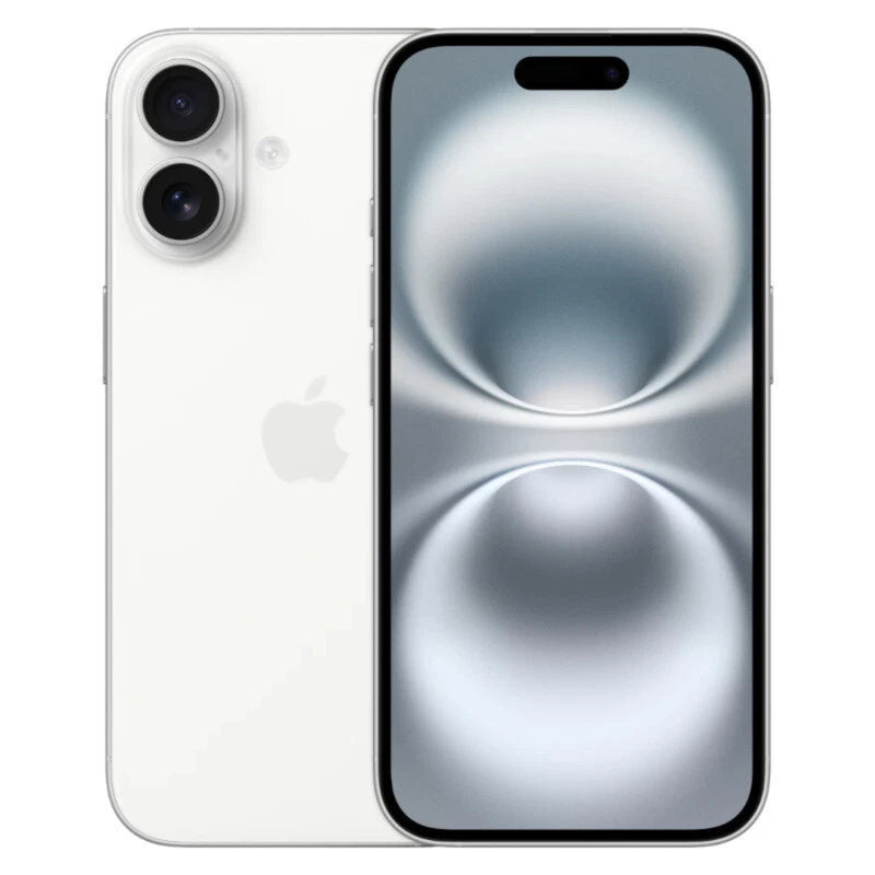 Refurbished Apple iPhone 16 Plus 5G with sleek design, large screen, and dual camera system, SIM Free mobile phone.