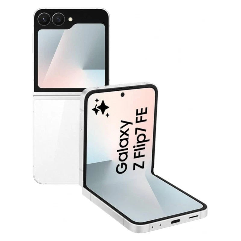 Samsung Galaxy Z Flip7 FE 5G refurbished flip smartphone with foldable display and sleek design.