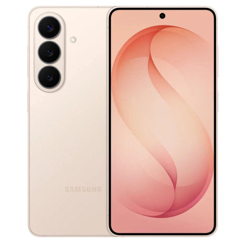 Refurbished Samsung Galaxy S26 Plus 5G smartphone with a sleek display and slim design, shown from the front in the image.