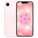 Refurbished Apple iPhone 17e 5G with sleek design, displaying a black front and colorful app icons on screen.