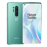 Refurbished OnePlus 8 Pro 5G smartphone with sleek design, displayed on a plain background, showing the front and back of the device.