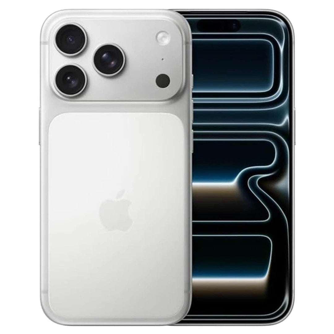 Refurbished Apple iPhone 17 Pro 5G SIM-free smartphone with sleek design and triple-camera system, shown in black.