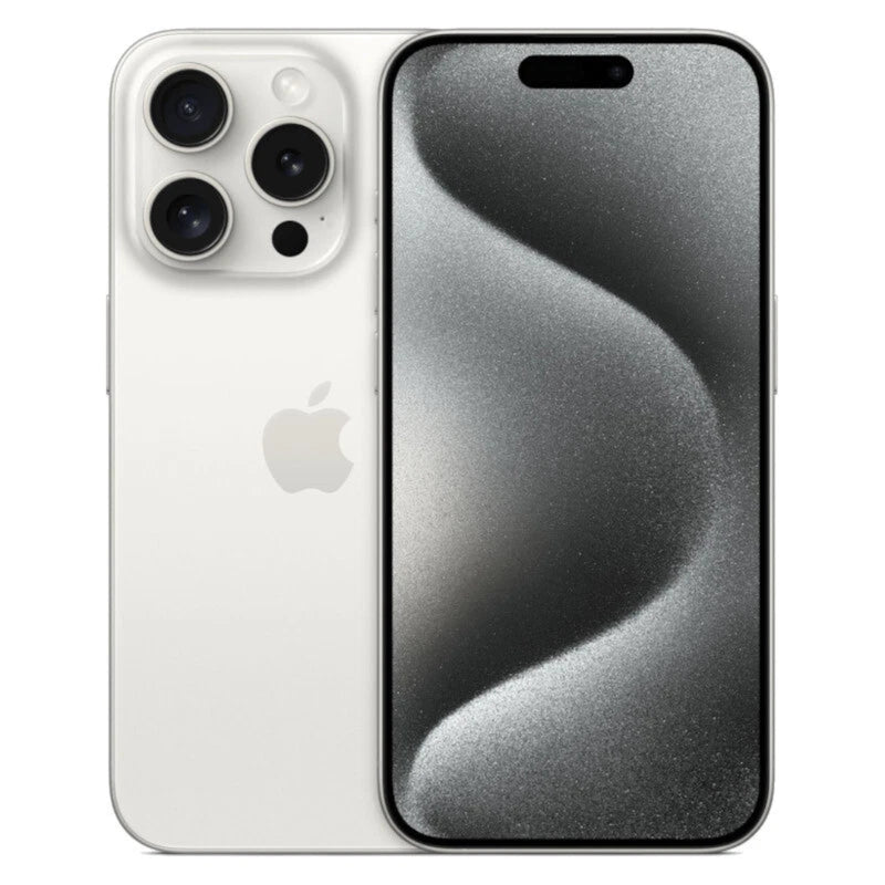 Refurbished Apple iPhone 15 Pro Max 5G with sleek design, showcasing the front display and rear camera system.