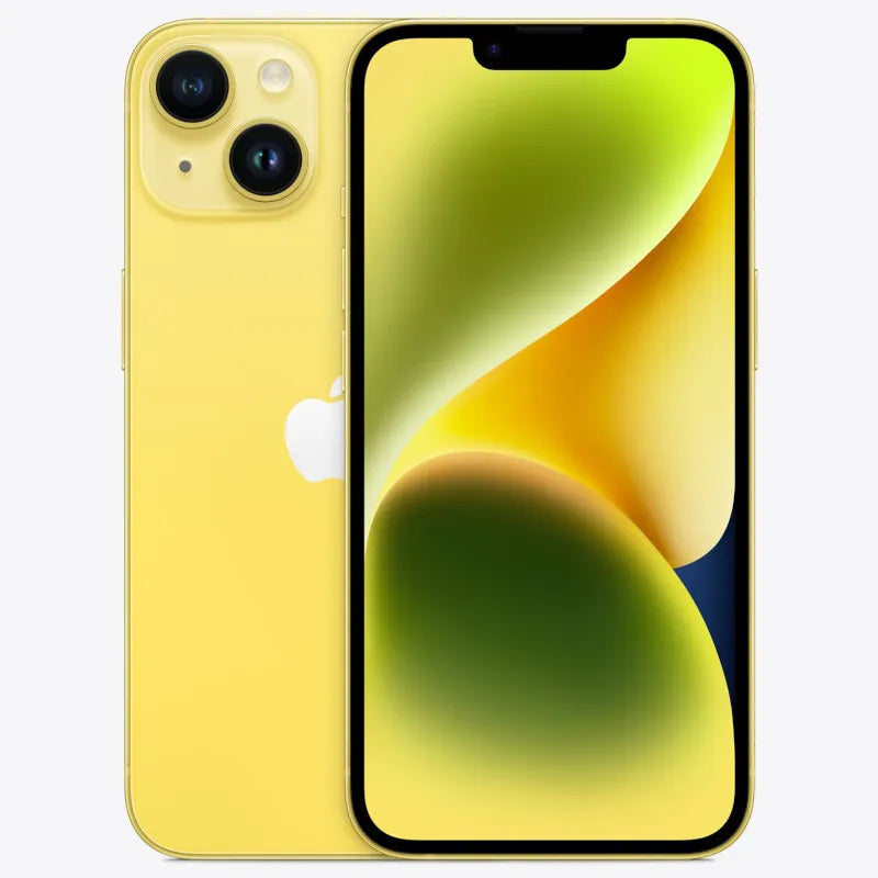 Refurbished Apple iPhone 14 Plus SIM-free unlocked smartphone with large display and sleek design, shown in the image.