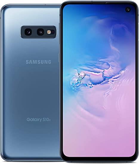 Refurbished Samsung Galaxy S10e SIM-free smartphone showing front screen and sleek black design.