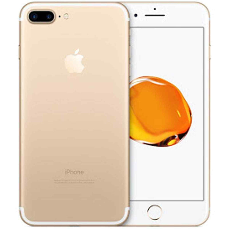 Refurbished Apple iPhone 7 Plus SIM free smartphone by Handtec, showing the front with a black screen and home button.