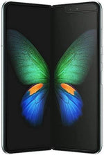 Samsung Galaxy Fold 512GB Space Silver unlocked refurbished phone, showing its sleek foldable design and pristine condition.